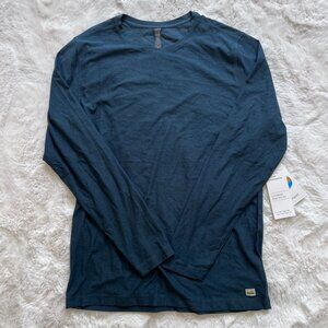 Vuori Men's Long Sleeve Strato Tech Tee Navy Heather Size L NWT